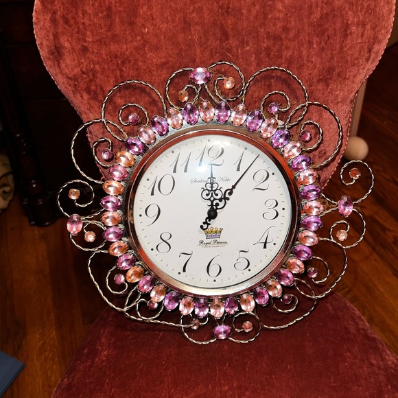 Princess Bling Pink Purple & Silver Sterling & Noble Royal Princess Clock Co. - Picture 1 of 15